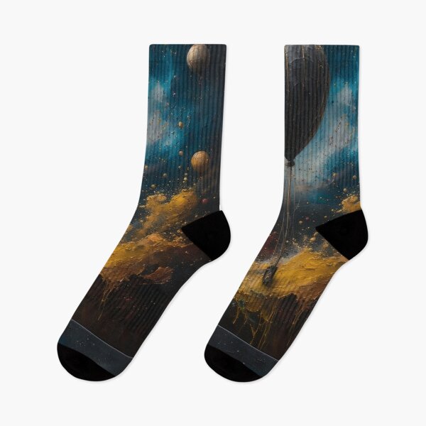 Item preview, Floating balloon in a cosmic landscape designed and sold by Mianku | Für das Leben.