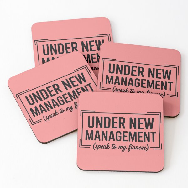 Item preview, Under New Management Speak To My Fiancee New Husband Engaged designed and sold by Trend Print Studio.