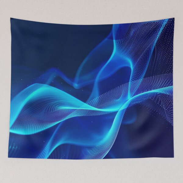 Item preview, Quantum Wave — Blue Energy Flow designed and sold by LunaPoster.