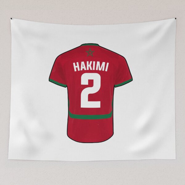 Item preview, Achraf Hakimi - Morocco jersey designed and sold by Wolagno.