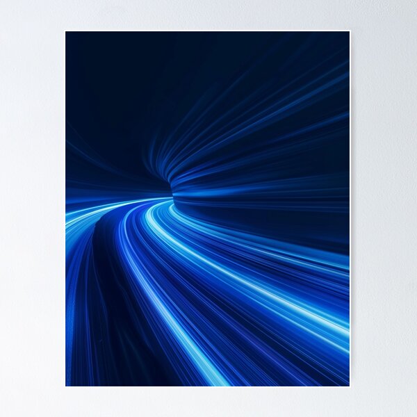 Item preview, Silent Acceleration — Blue Light Speed Flow designed and sold by LunaPoster.