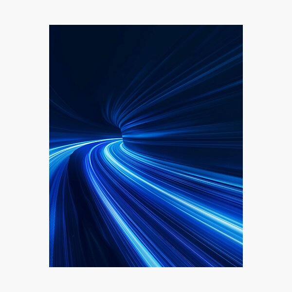 Item preview, Silent Acceleration — Blue Light Speed Flow designed and sold by LunaPoster.