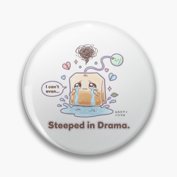Item preview, Crying Tea Kawaii Pun Design – “Steeped in Drama” Cute Funny Teabag Illustration designed and sold by Snackwear Apparel.