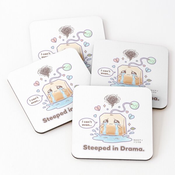 Item preview, Crying Tea Kawaii Pun Design – “Steeped in Drama” Cute Funny Teabag Illustration designed and sold by Snackwear Apparel.