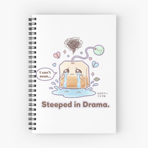 Item preview, Crying Tea Kawaii Pun Design – “Steeped in Drama” Cute Funny Teabag Illustration designed and sold by Snackwear Apparel.