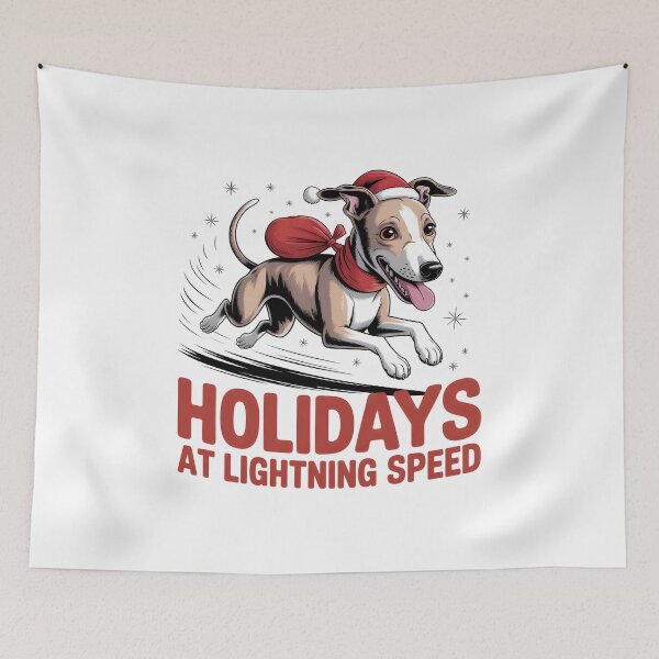 Item preview, Holidays at Lightning Speed Cute Whippet Christmas Gift designed and sold by Slaw-Creation.