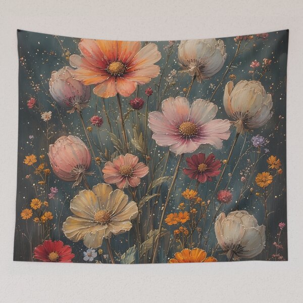 Item preview, Elegant flower field in a dreamy painting designed and sold by Mianku | Für das Leben.