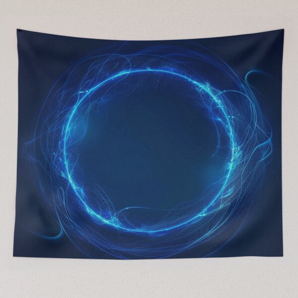 Item preview, Kinetic Rings — Blue Energy Halo designed and sold by LunaPoster.