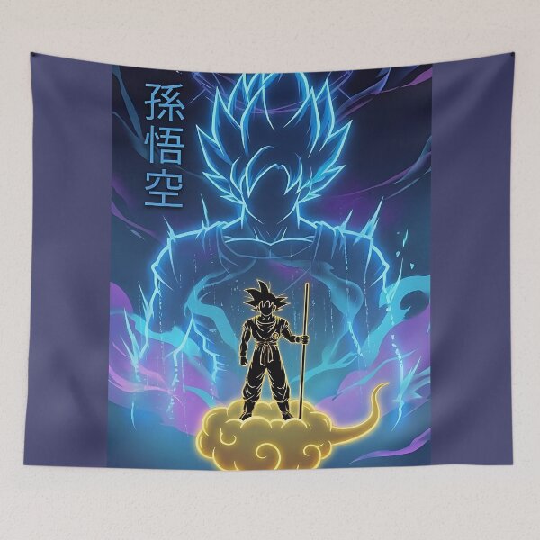 Item preview, Legend of the Monkey King - Neon Blue Cloud Art designed and sold by MugenAnime.