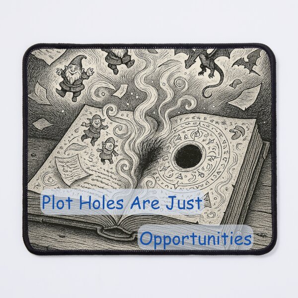 Item preview, Plot Holes Are Just Opportunities designed and sold by Caelaxis Chronicles.