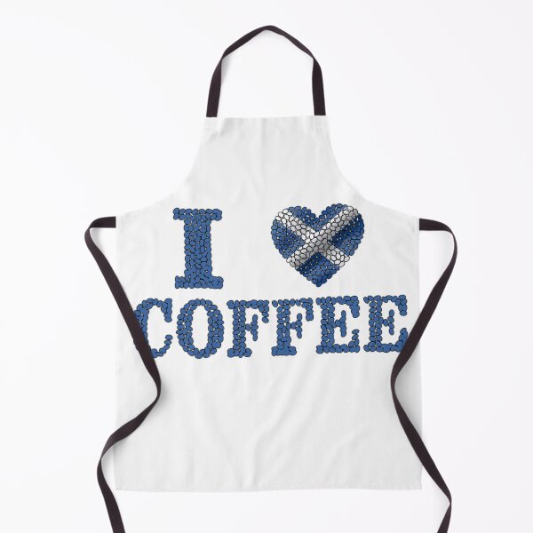 Item preview, I Love Coffee Scottish Style | Saltire Flag Heart Coffee Bean Art designed and sold by Loom on the Loch.