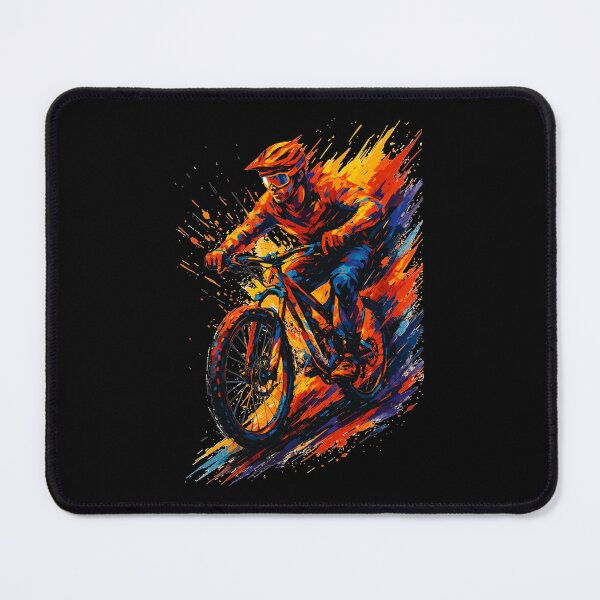 Item preview, Mountain biking, mountain biker, MTB, cool, vibrant colors, gift designed and sold by Pineapple-Tree.