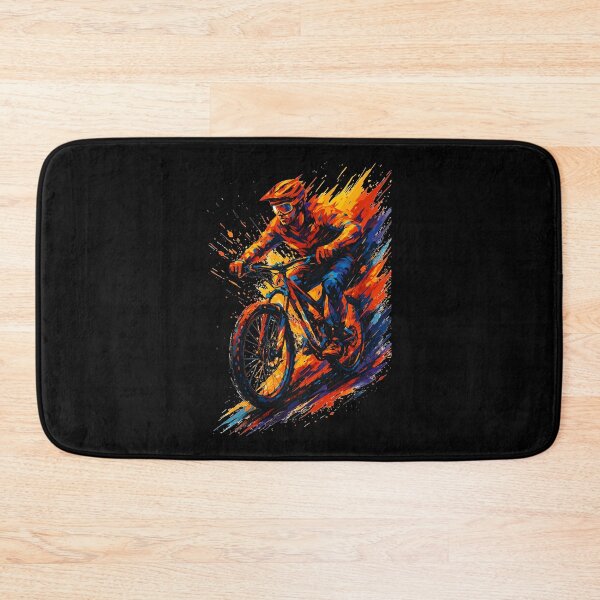 Item preview, Mountain biking, mountain biker, MTB, cool, vibrant colors, gift designed and sold by Pineapple-Tree.