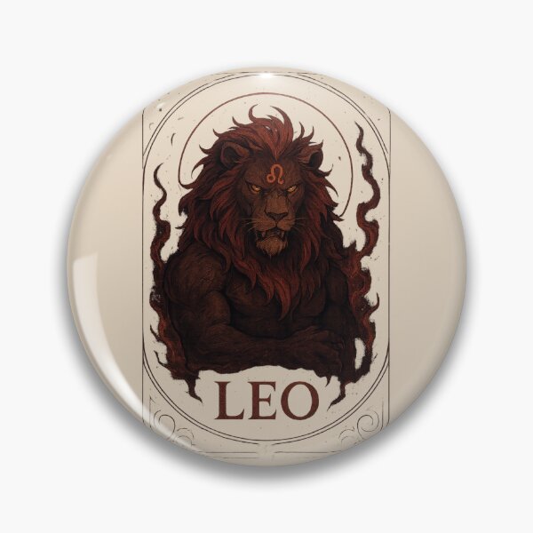 Artikelvorschau, Leo Zodiac Lion | Fire Celestial Sticker,Dark Fantasy - vintage-style entworfen und verkauft von RedStudioPRO872.