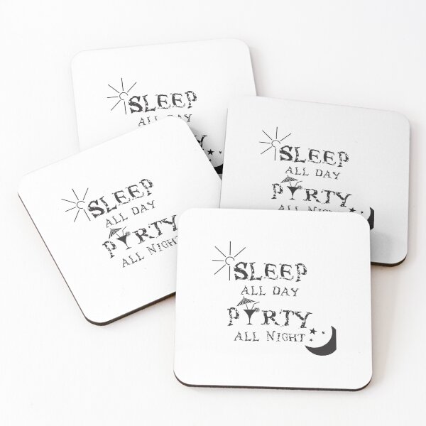 Item preview, Sleep All Day, Party All Night: Nightlife Themed Graphic With Sun, Moon And Cocktail Motifs designed and sold by Bure-NS.