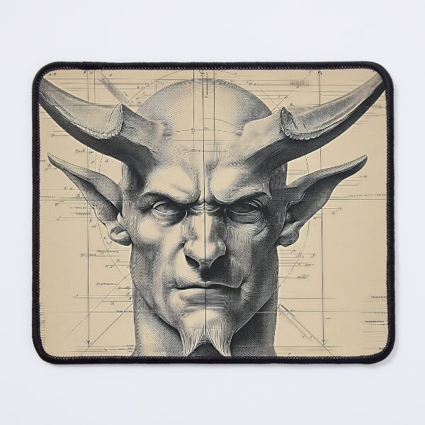 Item preview, Geometric Horned Demon Illustration designed and sold by lautir.