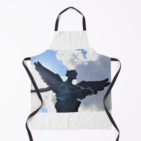 Item preview, Angel Statue Silhouette – Dramatic Sky & Winged Sculpture Photography designed and sold by BlueRidgeBazaar.