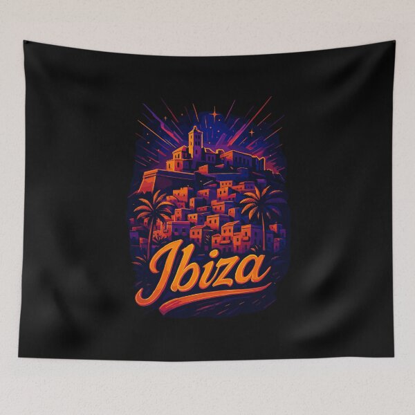 Item preview, Ibiza Island Holiday Silhouette Summer Gift designed and sold by Pineapple-Tree.