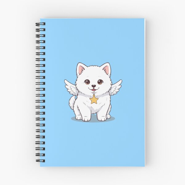 Item preview, Angel Samoyed Christmas Art – Cute Joyful Puppy designed and sold by The Real Life Symphony.