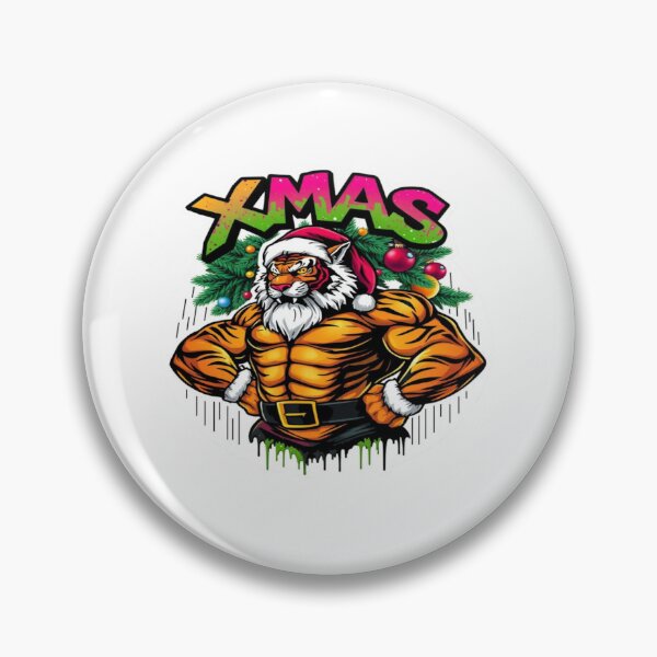 Item preview, XMAS Tiger Muscle Graffiti Sticker designed and sold by Imaginarium of Chaos falcon88 .