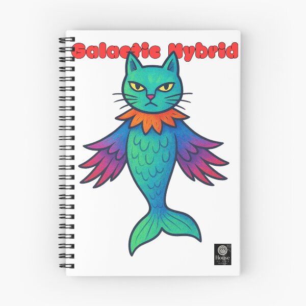 Item preview, Galactic Hybrid – Vibrant Cat-Bird-Fish Alien Creature designed and sold by HOUSE OF TIST.