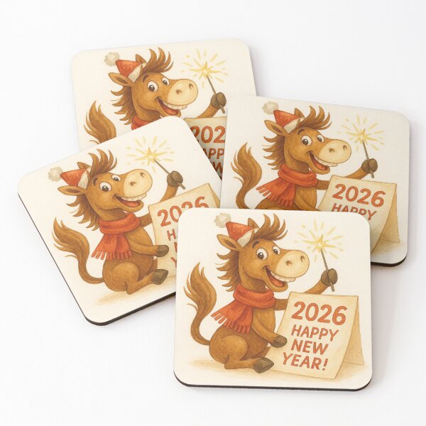 Item preview, 2026 Happy New Year Horse | Cute Zodiac Horse Illustration | Vivo Studio designed and sold by VivoStudio.