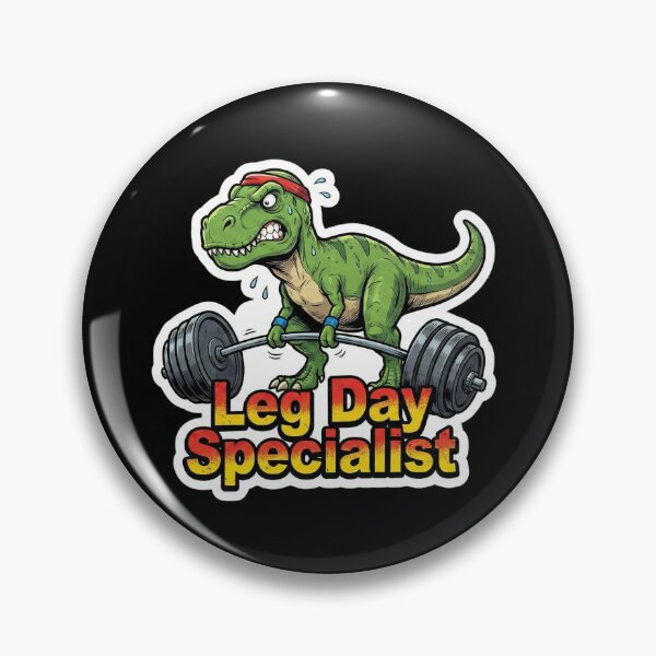 Item preview, Leg Day Specialist T-Rex | Funny Gym Workout Sticker designed and sold by FluffinCool.