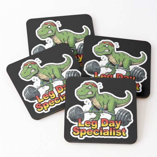 Item preview, Leg Day Specialist T-Rex | Funny Gym Workout Sticker designed and sold by FluffinCool.