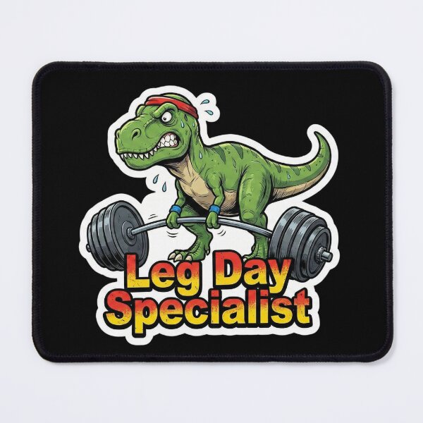 Item preview, Leg Day Specialist T-Rex | Funny Gym Workout Sticker designed and sold by FluffinCool.
