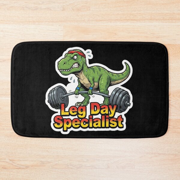 Item preview, Leg Day Specialist T-Rex | Funny Gym Workout Sticker designed and sold by FluffinCool.