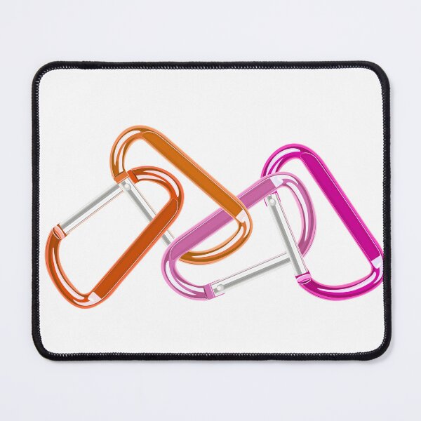 Item preview, Lesbian Flag Carabiners - horizontal designed and sold by lesbianfilmclub.sd.