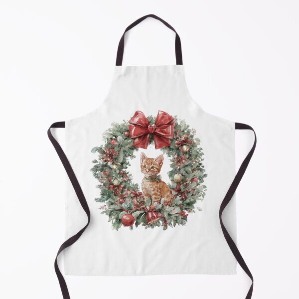 Item preview, Vintage orange cat in a wreath designed and sold by MendaciousMina.