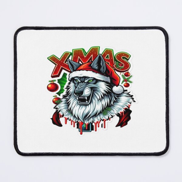 Item preview, Buff Wolf Santa Graffiti Ornament Sticker designed and sold by Imaginarium of Chaos falcon88 .