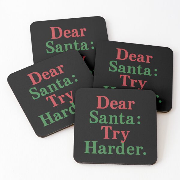 Item preview, Dear Santa Try Harder Humour Design designed and sold by ArtComixHaven.