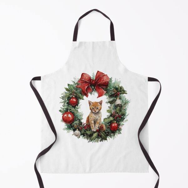 Item preview, Vintage orange kitten in a wreath designed and sold by MendaciousMina.