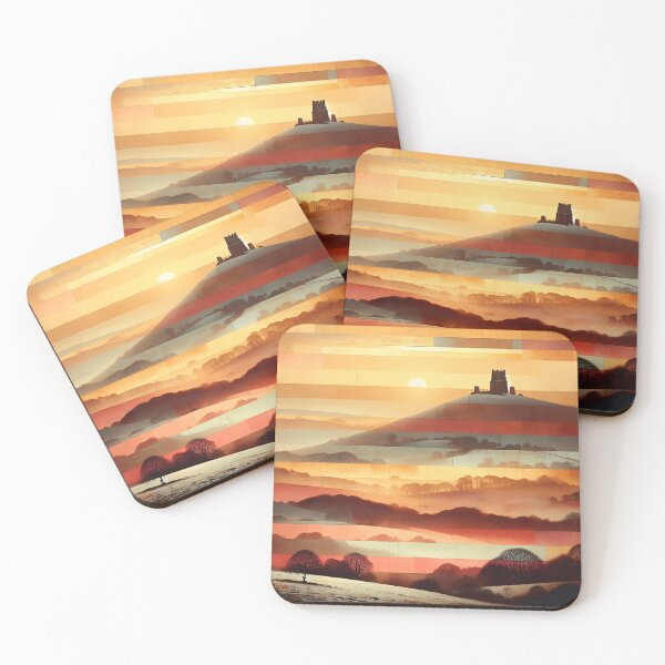 Item preview, Winter Dawn Above the Sacred Hill | Serene Snowy Landscape Wall Art designed and sold by Stoneflower-Art.