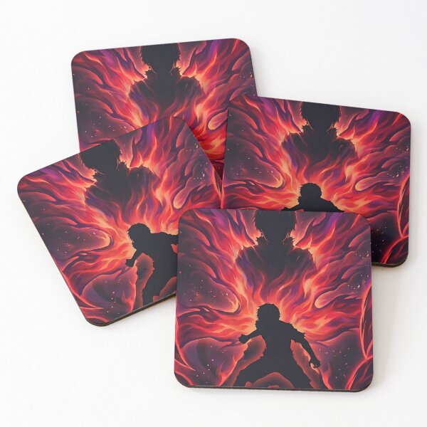Item preview, Red Fire Shadow Silhouette - Dark Energy Aura Art designed and sold by MugenAnime.