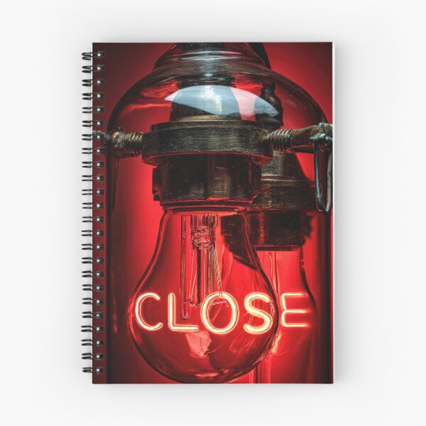 Item preview, Neon “CLOSE” Sign Inside Light Bulb – Modern Red Glow Aesthetic designed and sold by Grafititee.