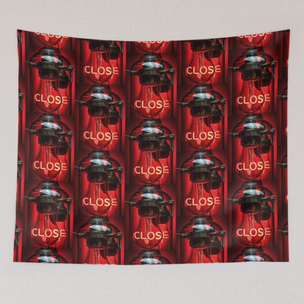 Item preview, Neon “CLOSE” Sign Inside Light Bulb – Modern Red Glow Aesthetic designed and sold by Grafititee.