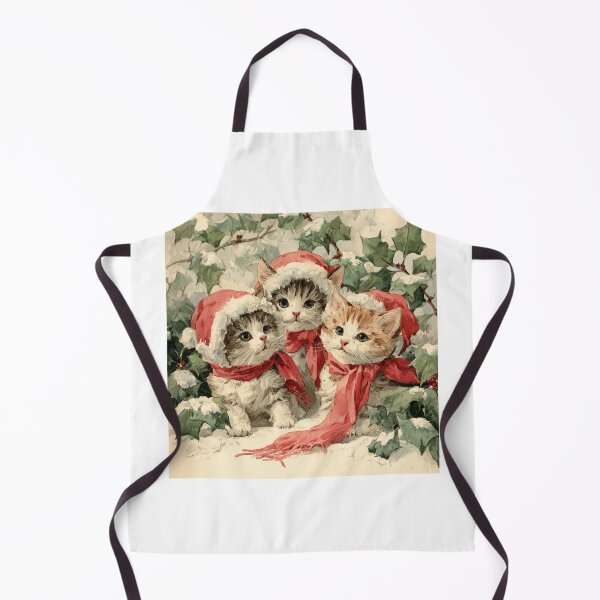Item preview, Vintage Santa kittens designed and sold by MendaciousMina.