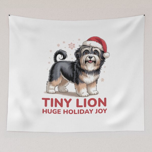 Item preview, Tiny Lion Huge Holiday Joy Cute Löwchen Christmas Gift designed and sold by Slaw-Creation.
