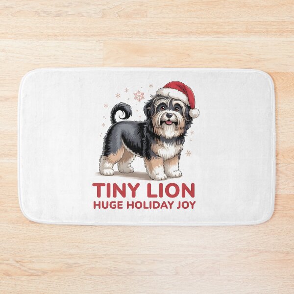 Item preview, Tiny Lion Huge Holiday Joy Cute Löwchen Christmas Gift designed and sold by Slaw-Creation.