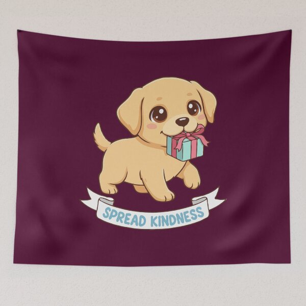 Item preview, Cute Labrador Puppy with Gift – Be Kind Volunteering designed and sold by The Real Life Symphony.