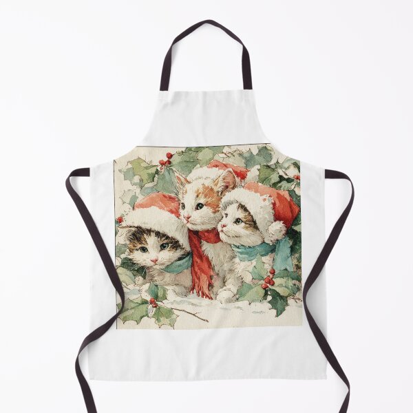 Item preview, Vintage Santa kittens designed and sold by MendaciousMina.
