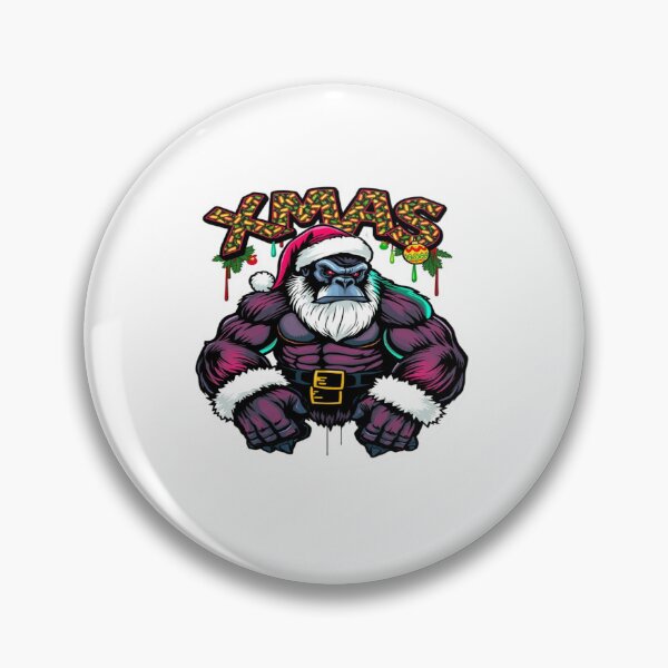 Item preview, Beast Mode Gorilla Santa Graffiti Sticker designed and sold by Imaginarium of Chaos falcon88 .
