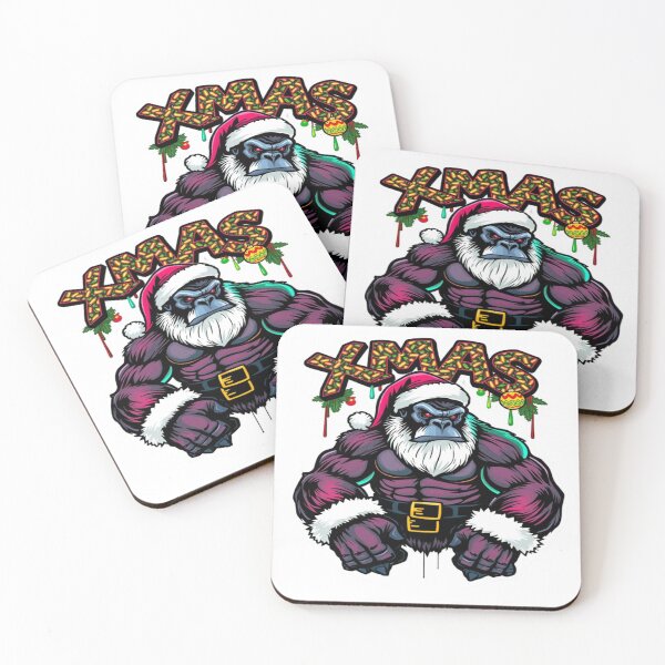 Item preview, Beast Mode Gorilla Santa Graffiti Sticker designed and sold by Imaginarium of Chaos falcon88 .