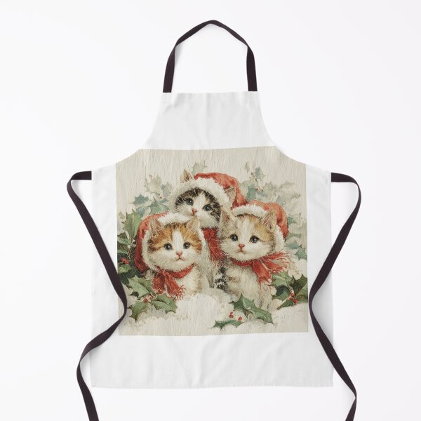 Item preview, Vintage Santa kittens designed and sold by MendaciousMina.