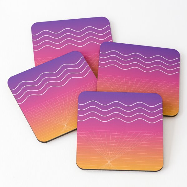 Item preview, Retro Sunset Waves 80s Aesthetic - Vaporwave Abstract Art designed and sold by wr3ckski.