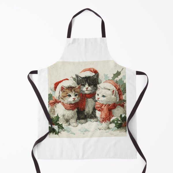 Item preview, Vintage Santa kittens designed and sold by MendaciousMina.