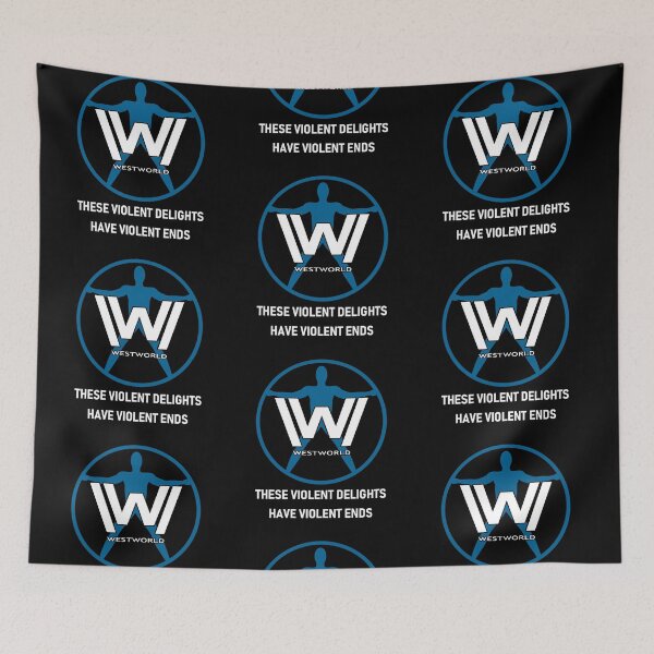 Item preview, Westworld Host (Blue and White, Text) designed and sold by NoirPineapple.